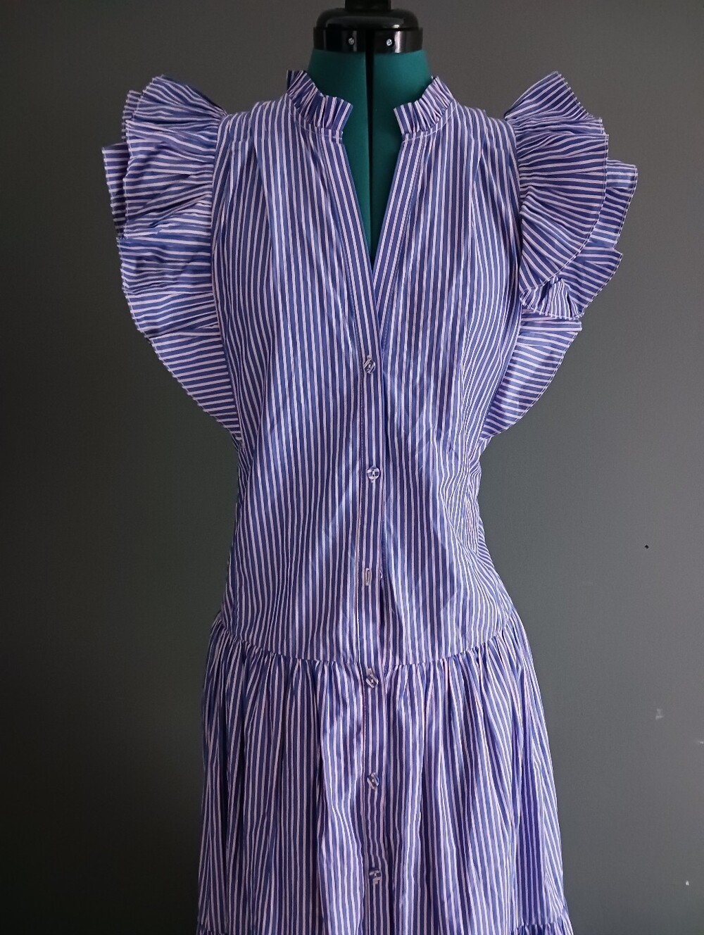 Magali Pascal R9sane Maxi Dress In Stripe Size L - Picture 4 of 12